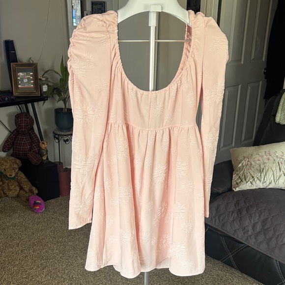 Allison & Kelly  Pink Long Sleeve Dress SZ L - Picture 7 of 7